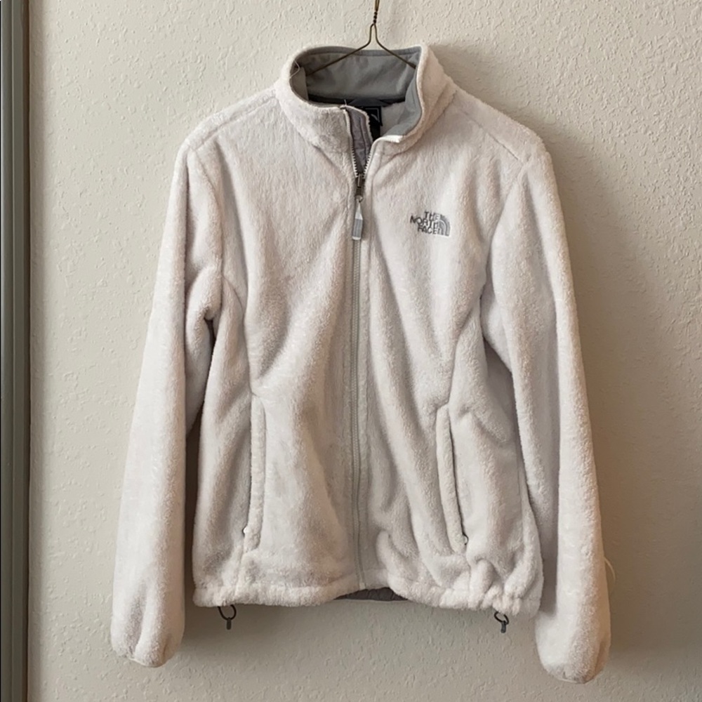 White North Face zip up jacket